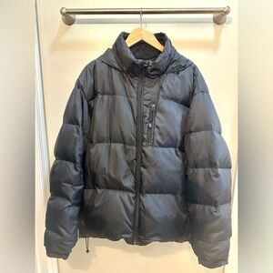 Men’s Vintage y2K Quilter Gap Down Black Puffer Jacket Size L